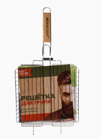 Решетка-гриль 50(+5)*25*25*4см,облегчён,д/туризма унив.,глубокая/61641 BOYSCOUT